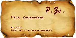 Picu Zsuzsanna névjegykártya